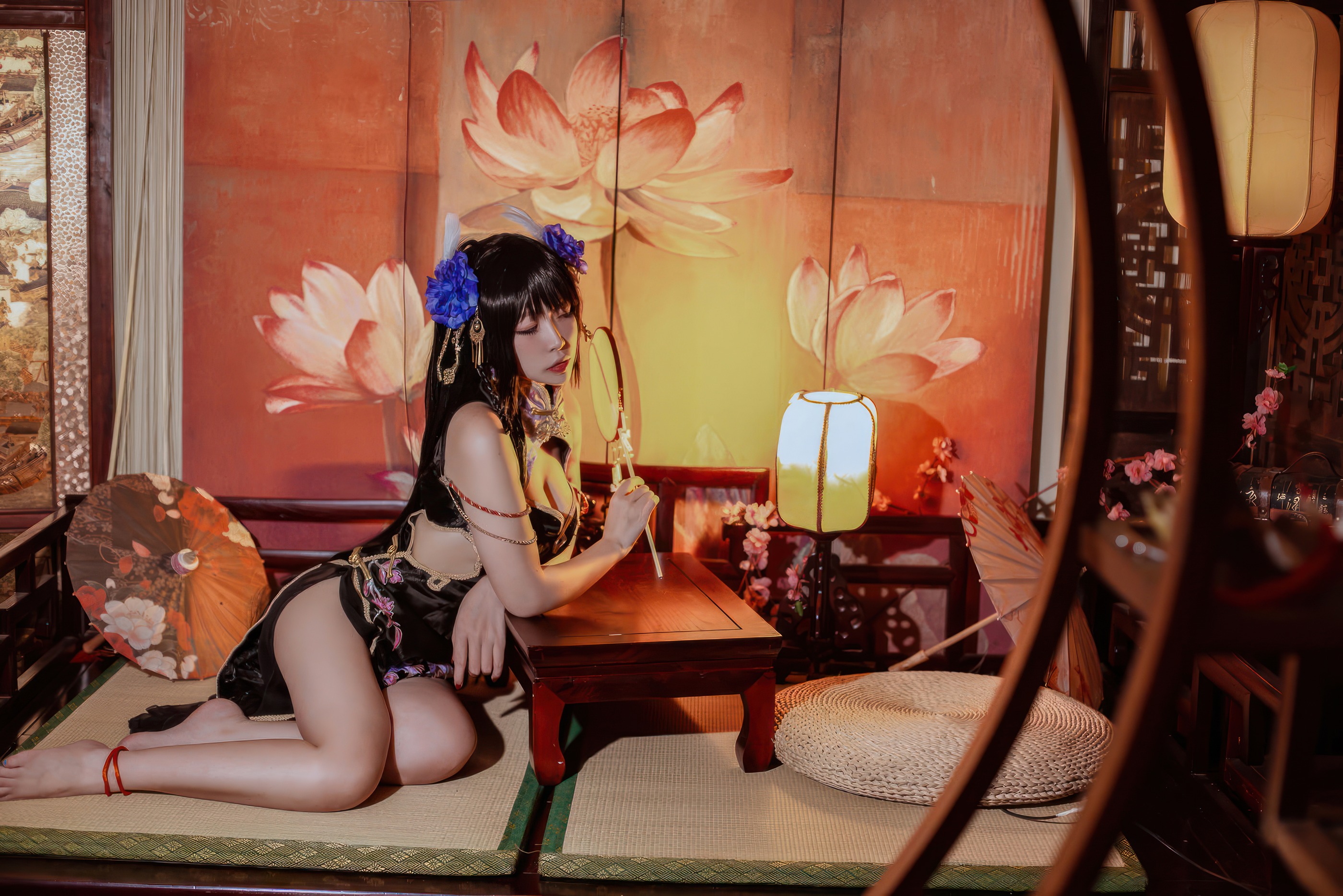 图片[1]-二佐Nisa – NO.200 碧蓝航线-比叡鲟旗袍[24P]-XikXak